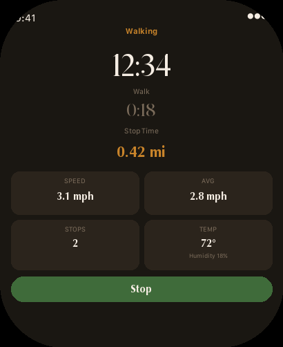 Apple Watch live walk